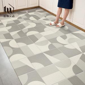 《摩卡彩磚》設計款頂級可剪裁防油防水減壓皮革廚房地墊