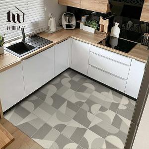 《摩卡彩磚》設計款頂級可剪裁防油防水減壓皮革廚房地墊