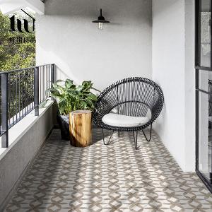 《羅馬花磚》設計款頂級可剪裁防油防水減壓皮革廚房地墊