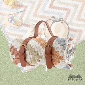 《加州海岸》獨家設計棉麻編織防水防髒野餐露營地墊