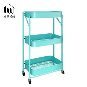 可煞車萬向輪折疊收納置物三層推車