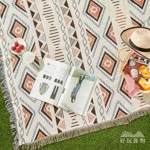 《亞馬遜圖騰》獨家設計棉麻編織防水防髒野餐露營地墊