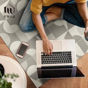 《摩卡彩磚》設計款頂級可剪裁防油防水減壓皮革廚房地墊