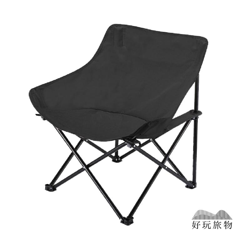 牛津布戶外露營折疊月亮椅露營椅(附收納袋)