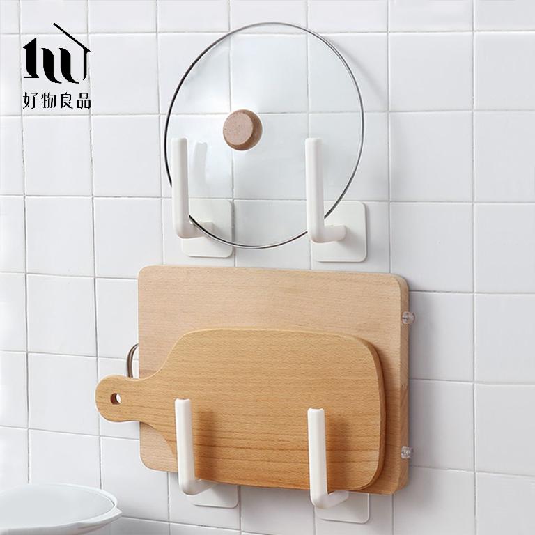 日本高強度ABS免釘黏貼多功能掛勾 掛鉤 掛鈎-2組(4入)