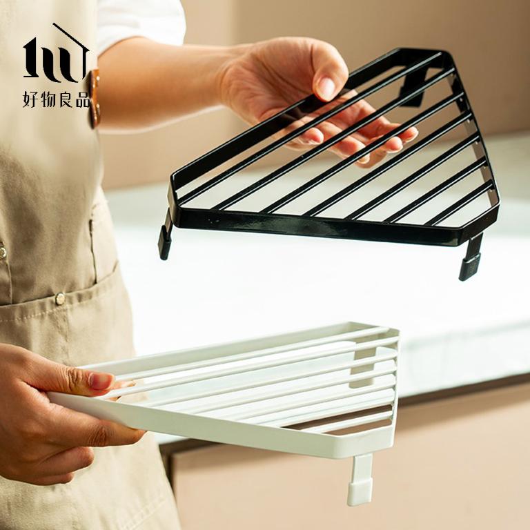 日本廚房金屬角落防燙隔熱置物架