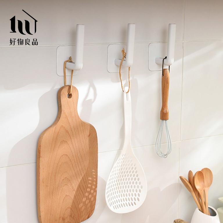 日本高強度ABS免釘黏貼多功能掛勾 掛鉤 掛鈎-2組(4入)