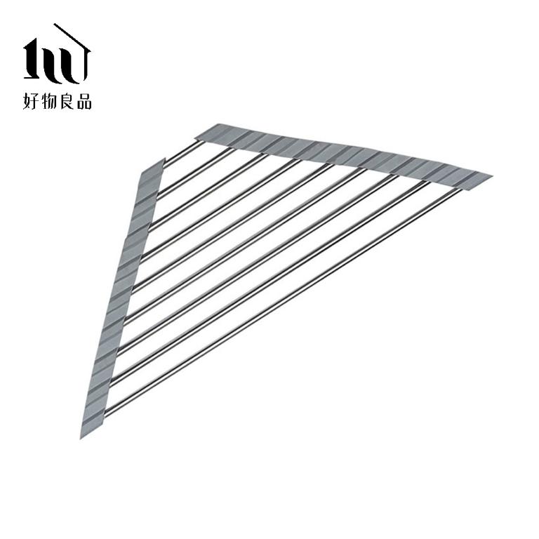 304不鏽鋼折疊三角形水槽置物架