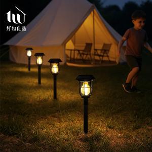 二入組防雨防水太陽能戶外露營燈引蚊燈花園燈營地燈