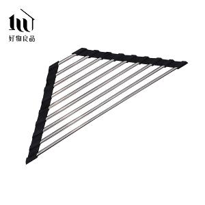 304不鏽鋼折疊三角形水槽置物架