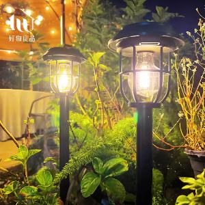 二入組防雨防水太陽能戶外露營燈引蚊燈花園燈營地燈