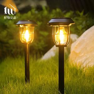 二入組防雨防水太陽能戶外露營燈引蚊燈花園燈營地燈