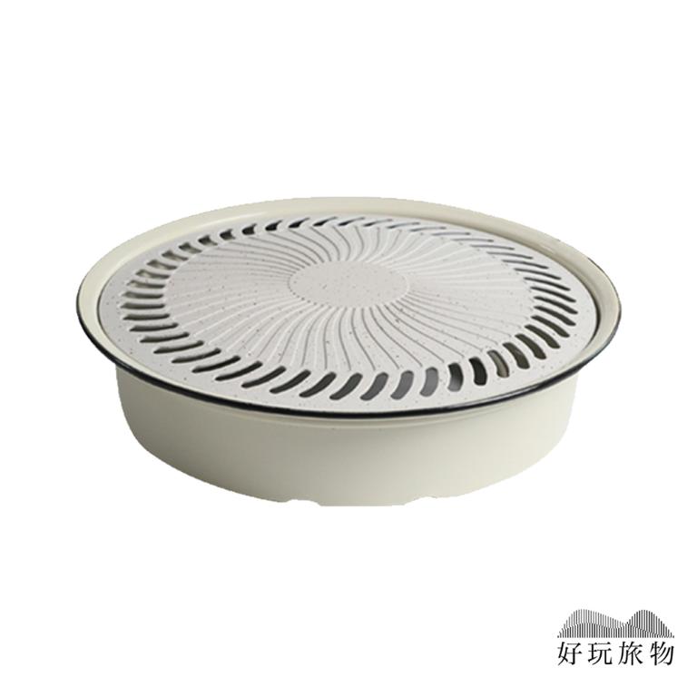 多功能兩用雙層瀝油麥飯石不沾鍋烤盤烤網