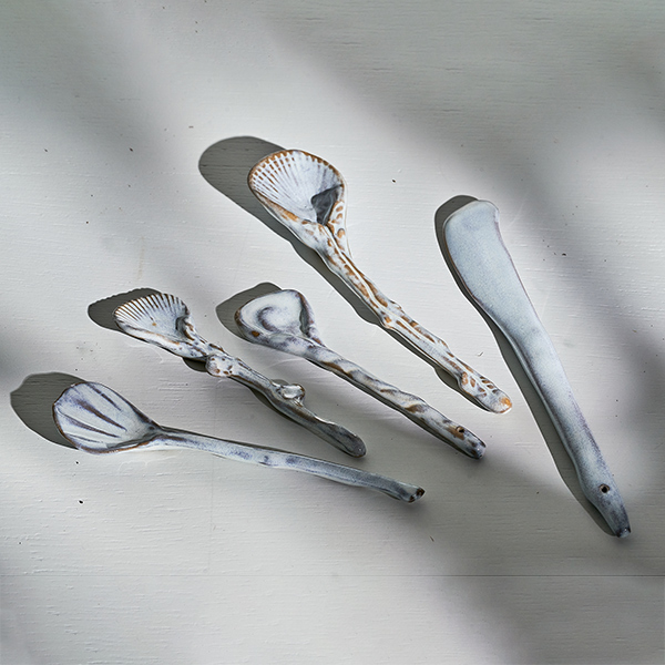 妙奇雅娜｜法式手工陶瓷｜海洋湯匙五件式禮盒｜K'space