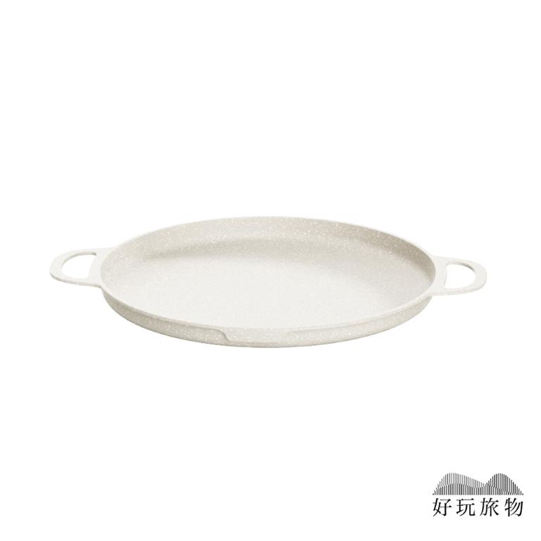 全新韓國木把手麥飯石不沾鍋烤盤(附收納袋)烤肉盤 露營烤盤 不沾鍋烤盤 燒烤盤 燒肉 煎盤