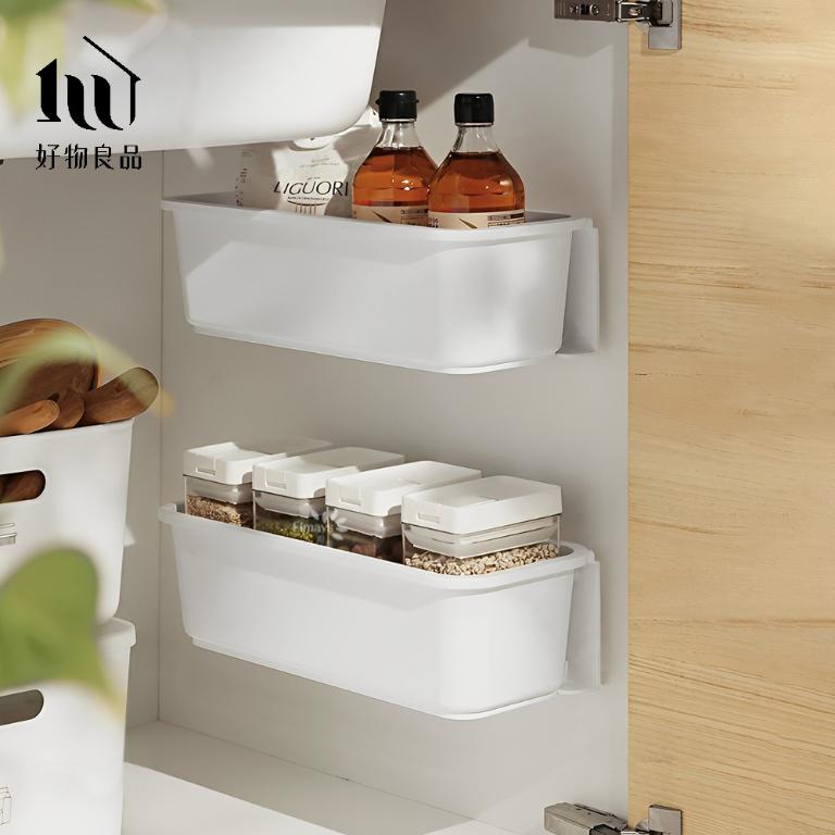 日本免打孔壁掛式縫隙收納抽屜置物盒