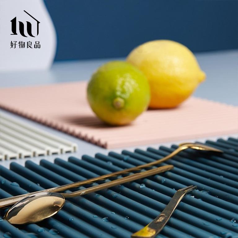 日本萬用長形矽膠隔熱瀝水墊