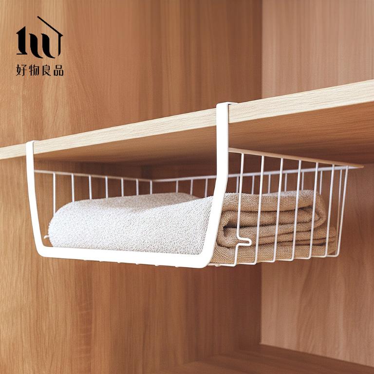 二入組_日式耐重金屬櫥櫃衣櫃隔板疊加懸掛下掛籃