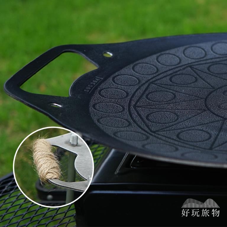 30cm_304不銹鋼腳架雙耳烤盤 (附收納袋)韓式烤盤 烤肉盤