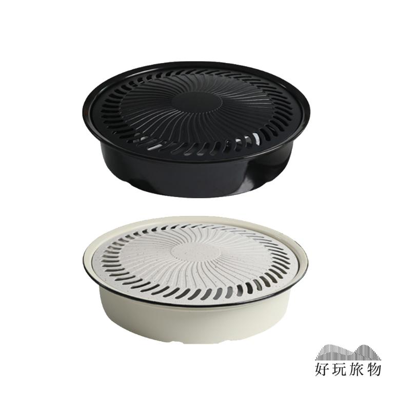 多功能兩用雙層瀝油麥飯石不沾鍋烤盤烤網