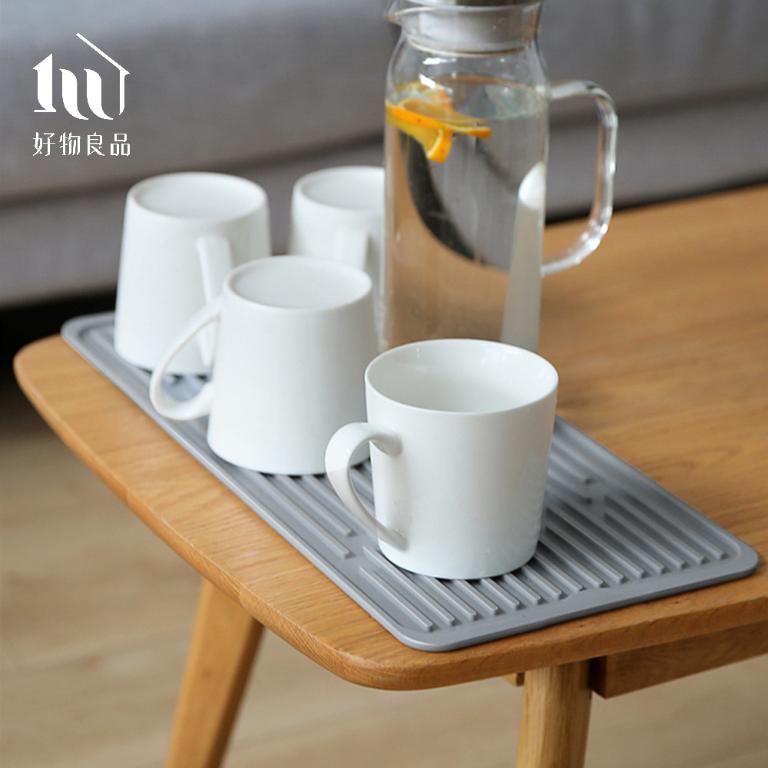 廚房可折疊防滑收納矽膠瀝水隔熱餐具鍋墊