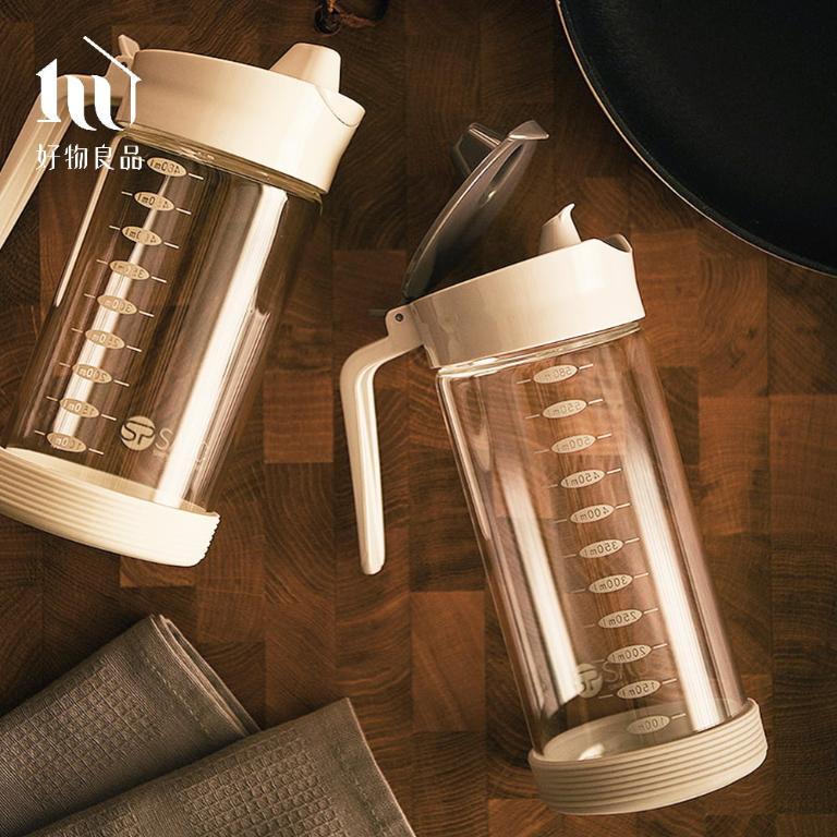 480ml日本免開蓋防滑玻璃油壺醬料壺