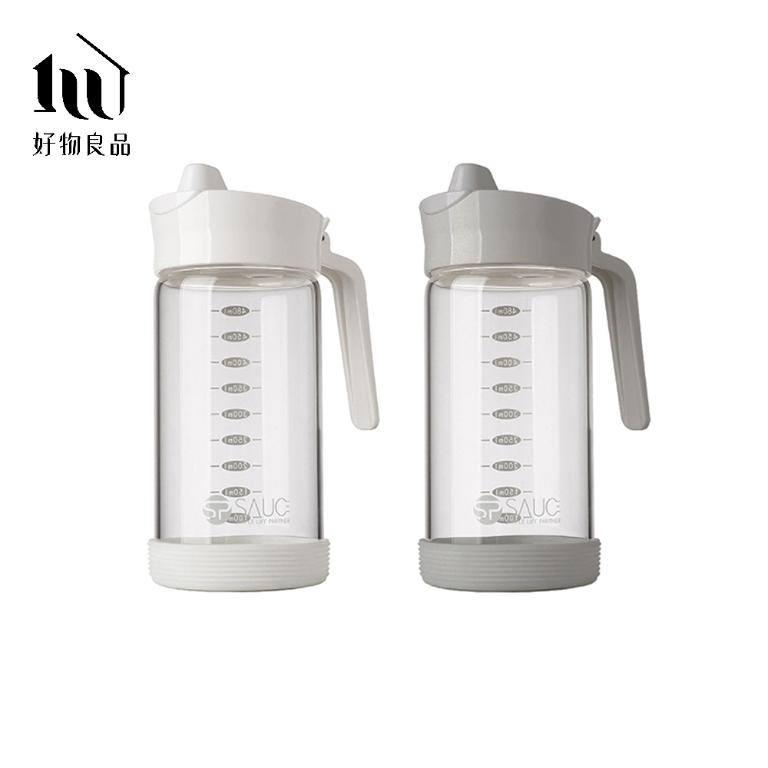 480ml日本免開蓋防滑玻璃油壺醬料壺