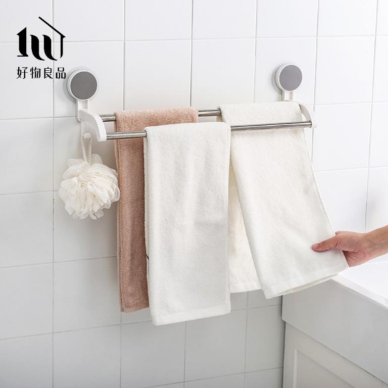 免打孔無痕壁掛不鏽鋼抹布毛巾收納掛架