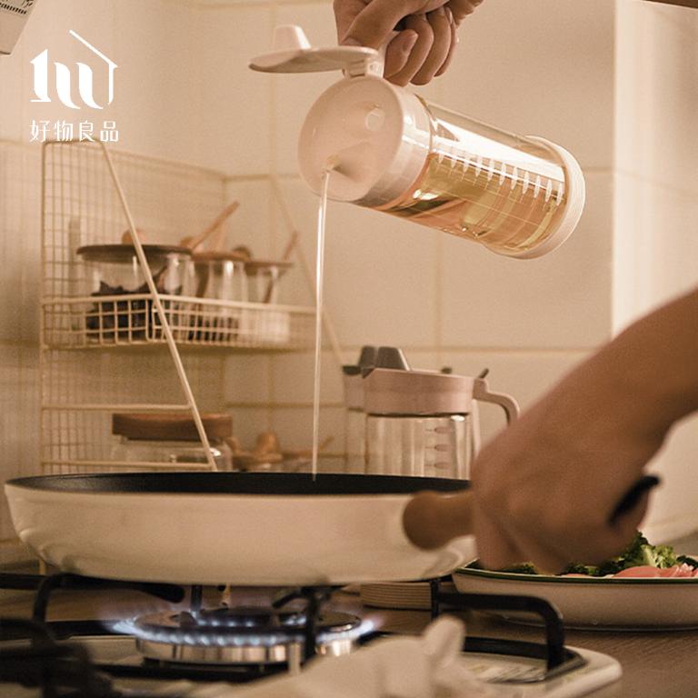 480ml日本免開蓋防滑玻璃油壺醬料壺