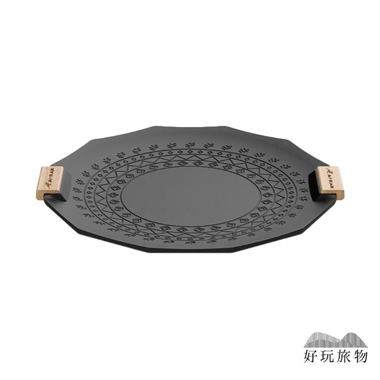 六角形麥飯石不沾鍋露營烤盤(附收納袋)露營烤盤 韓式烤盤 不沾鍋 麥飯石