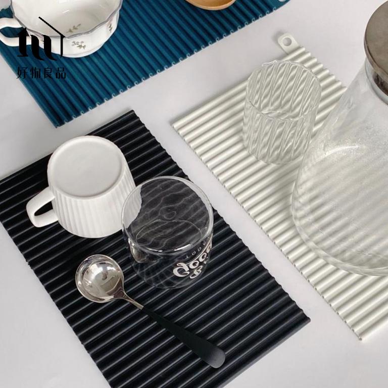 日本萬用長形矽膠隔熱瀝水墊