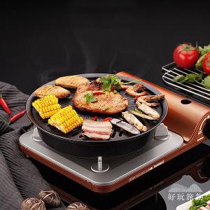 多功能兩用雙層瀝油麥飯石不沾鍋烤盤烤網