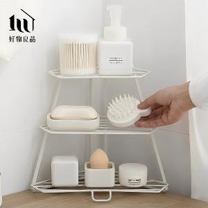 居家收納極簡多用途角落金屬三層轉角置物架