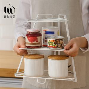 居家收納極簡多用途角落金屬三層轉角置物架