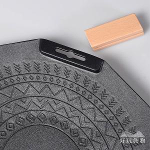 六角形麥飯石不沾鍋露營烤盤(附收納袋)露營烤盤 韓式烤盤 不沾鍋 麥飯石