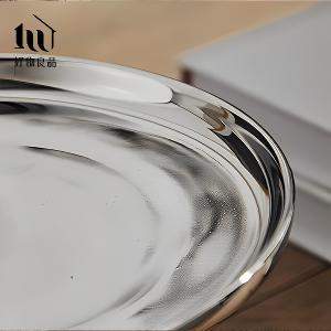 鏡面原木款_高質感玻璃罩高腳蛋糕盤飾品托盤