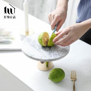 大理石金屬款_高質感玻璃罩高腳蛋糕盤飾品托盤