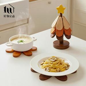 日本高品質原木聖誕樹防燙造型隔熱墊