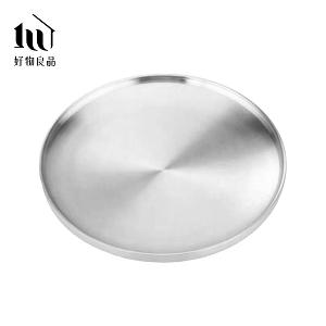 304不鏽鋼雙層隔熱圓盤｜防燙餐盤 堆疊收納 戶外野餐盤＿三款尺寸