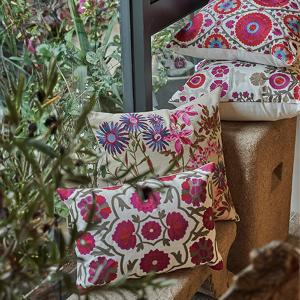 Ks｜洛迪花園 刺繡靠墊套抱枕 | 花蔓 (50x50cm，含靠墊芯)