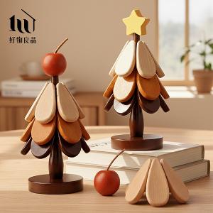 日本高品質原木聖誕樹防燙造型隔熱墊