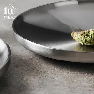 304不鏽鋼雙層隔熱圓盤｜防燙餐盤 堆疊收納 戶外野餐盤＿三款尺寸