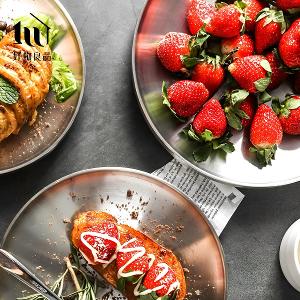 304不鏽鋼雙層隔熱圓盤｜防燙餐盤 堆疊收納 戶外野餐盤＿三款尺寸