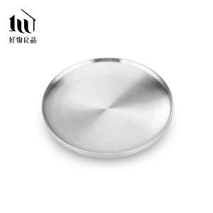 304不鏽鋼雙層隔熱圓盤｜防燙餐盤 堆疊收納 戶外野餐盤＿三款尺寸