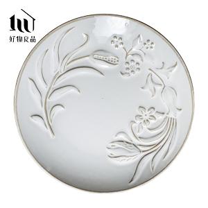 浮凸花卉彩釉盤子_多款任選