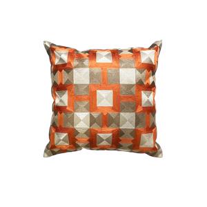 Ks|洛迪花園 刺繡靠墊套抱枕 | 橘 層次 (50x50cm,含靠墊芯)