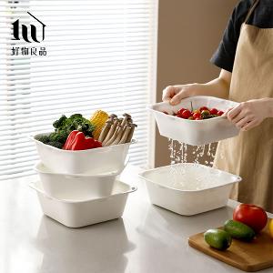日本雙層蔬果洗菜瀝水籃