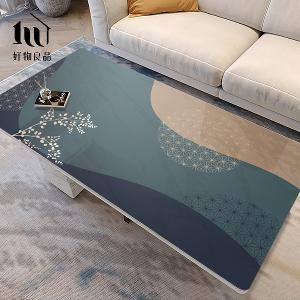 《夜曲》設計款印花質感生活軟玻璃防油防燙防髒PVC餐桌墊