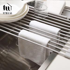 矽膠可折疊收納洗碗槽瀝水置物架