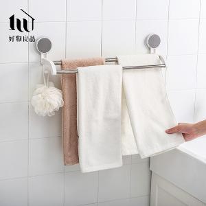 免打孔無痕壁掛不鏽鋼抹布毛巾收納掛架